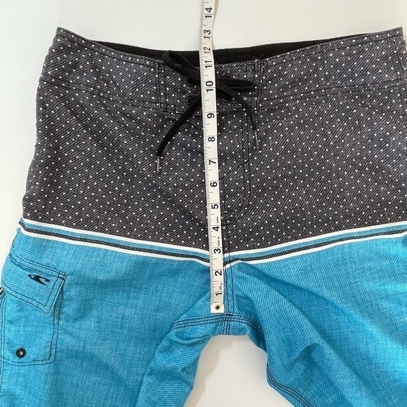 O'Neill Men’s Size 31 Board Shorts Swim Trunks Blue/Black Dots/Stripes - Picture 5 of 10